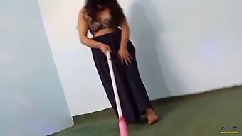 Canadian Mature Woman Caught In Compromising Position During Nude Cleaning And Dancing At Home