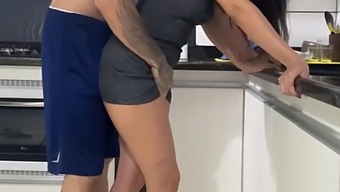 I Am Having Sex With My Spouse While She Tidies Up The Kitchen - Solely Using A Phscep (A Type Of Sex Toy)