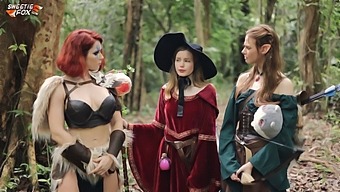 Geek Girls In Role Play Action In D&D Themed Porn.