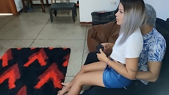 My Wife'S Innocent Daughter-In-Law Almost Gets Caught While Visiting And Playing With Her Stepdad'S Huge Toy