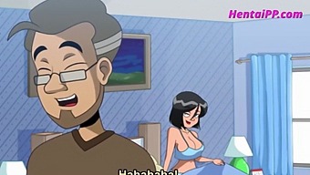 Stepson Gets Assistance From His Busty Mother In Reaching An Orgasm In This Cartoon.